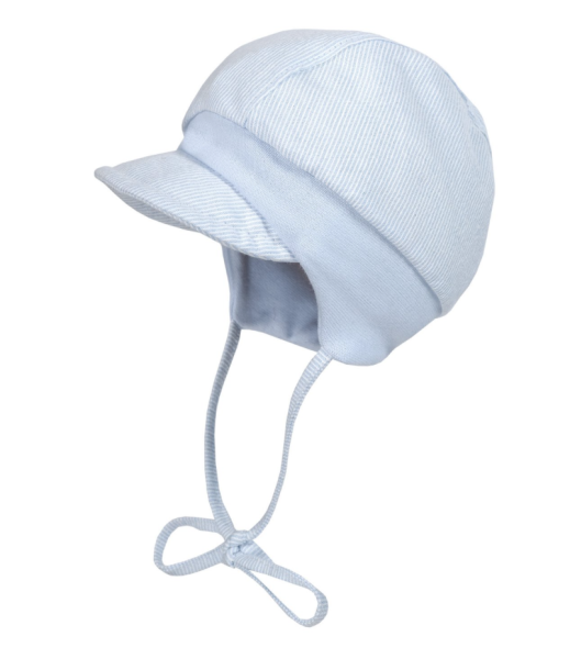 Maximo -BABY-Schildmütze Jerseybund zartblau-weiß